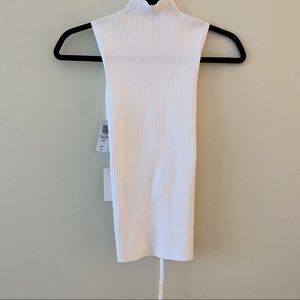 Aritzia Sculpt Knit Back-Tie Tank Mock-neck tank with back cutout